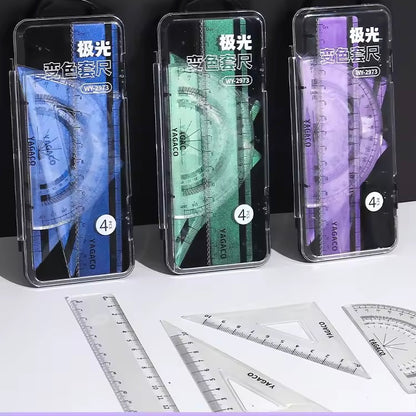 Kiwoo Aurora Crystal Colour-Changing Ruler Set 🌈✨ - KIQOO