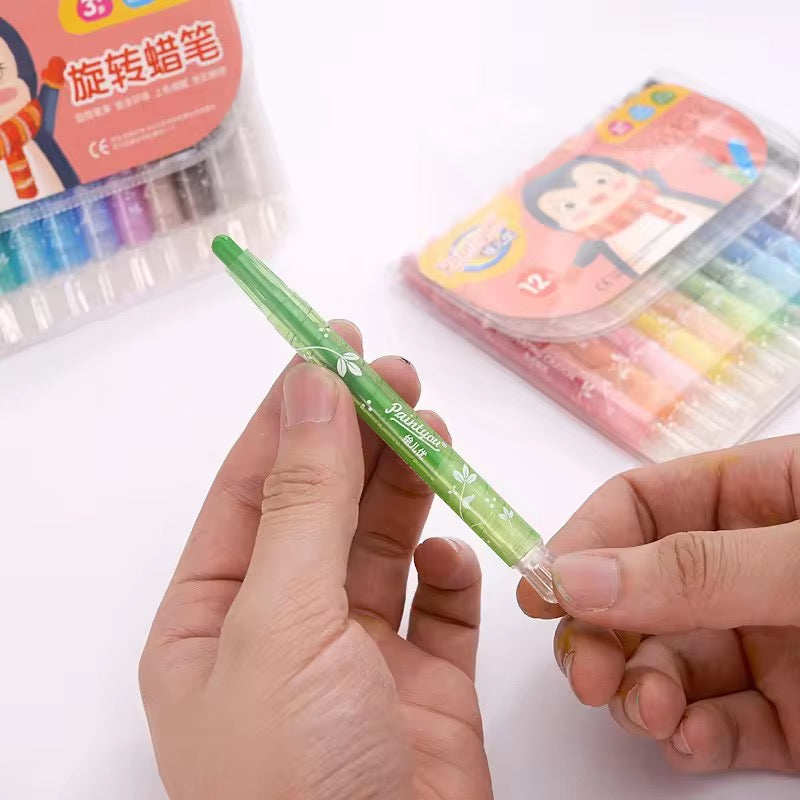 Kiwoo Twist 12 Crayon Pack - KIQOO