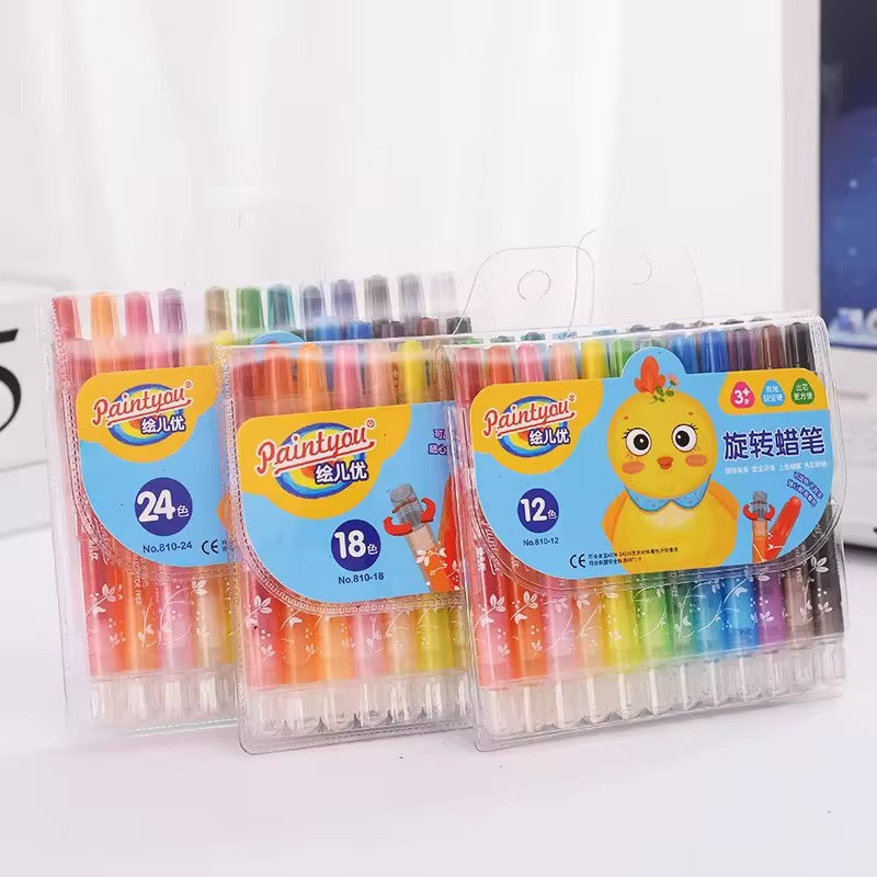 Kiwoo Twist 12 Crayon Pack - KIQOO