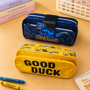 Kiwoo Dino & Text Duo Pencil Pouch (Buy1 Get1 Free)
