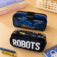 Kiwoo Dino & Text Duo Pencil Pouch (Buy1 Get1 Free) - KIQOO
