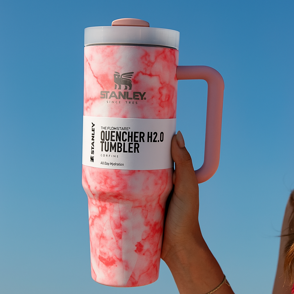 Kiwoo Marble Stanley Quencher H2.0 Tumbler (Free) - KIQOO