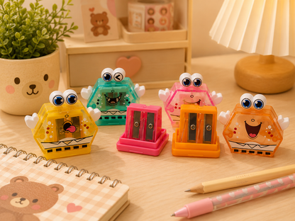 Kiwoo crab Dual-Hole Pencil Sharpener
 Mega48 Colour Pencil Set 🎨✨ - KIQOO
