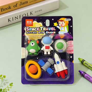 Kiwoo Space Explorer Eraser Pack
