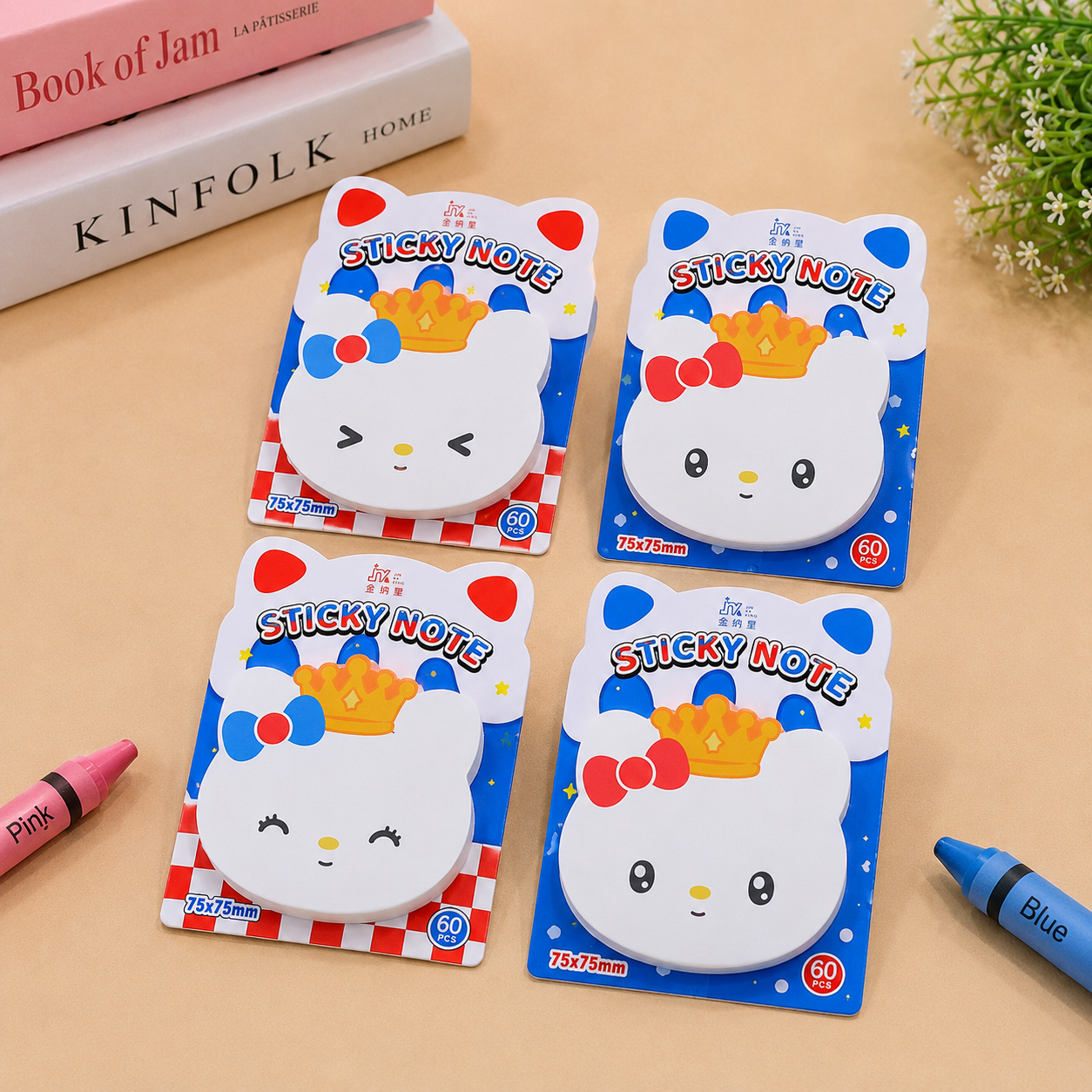 Kiwoo Crown Kitty Sticky Notes ✨