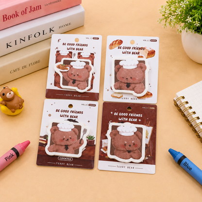 Kiwoo Teddy Bear Sticky Notes (Pack of 2) - KIQOO
