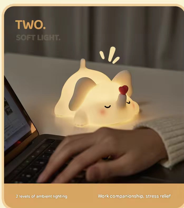 Kiwoo Cute Elephant Night Silicone Lamp