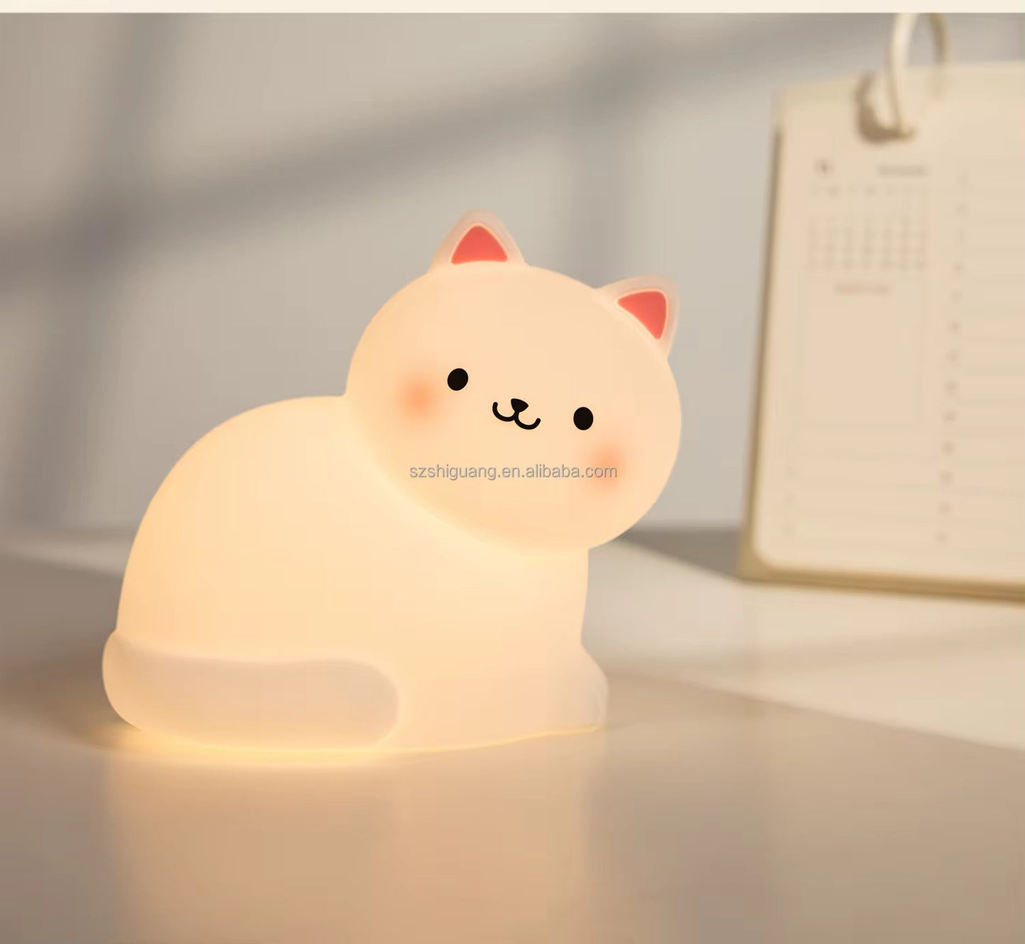 Kiwoo Kitty Colour Changing Silicone Night Lamp