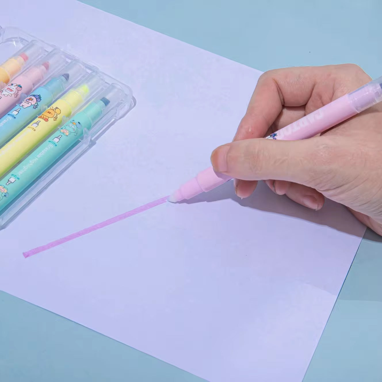Kiwoo Erase & Glow Highlighters 🌈 (Pack of 6) - KIQOO
