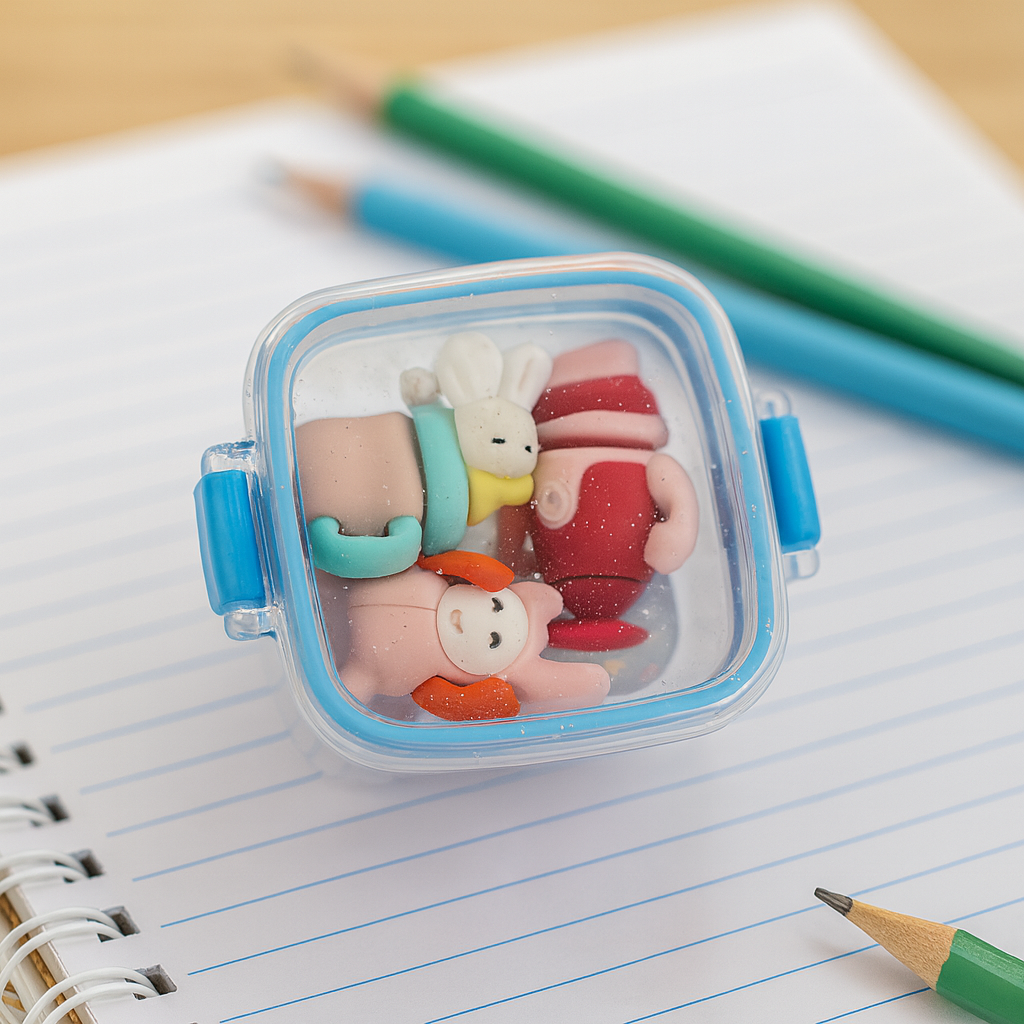 Kiwoo Fun Play Tiffin Eraser Box 🍱 (Assorted) - KIQOO