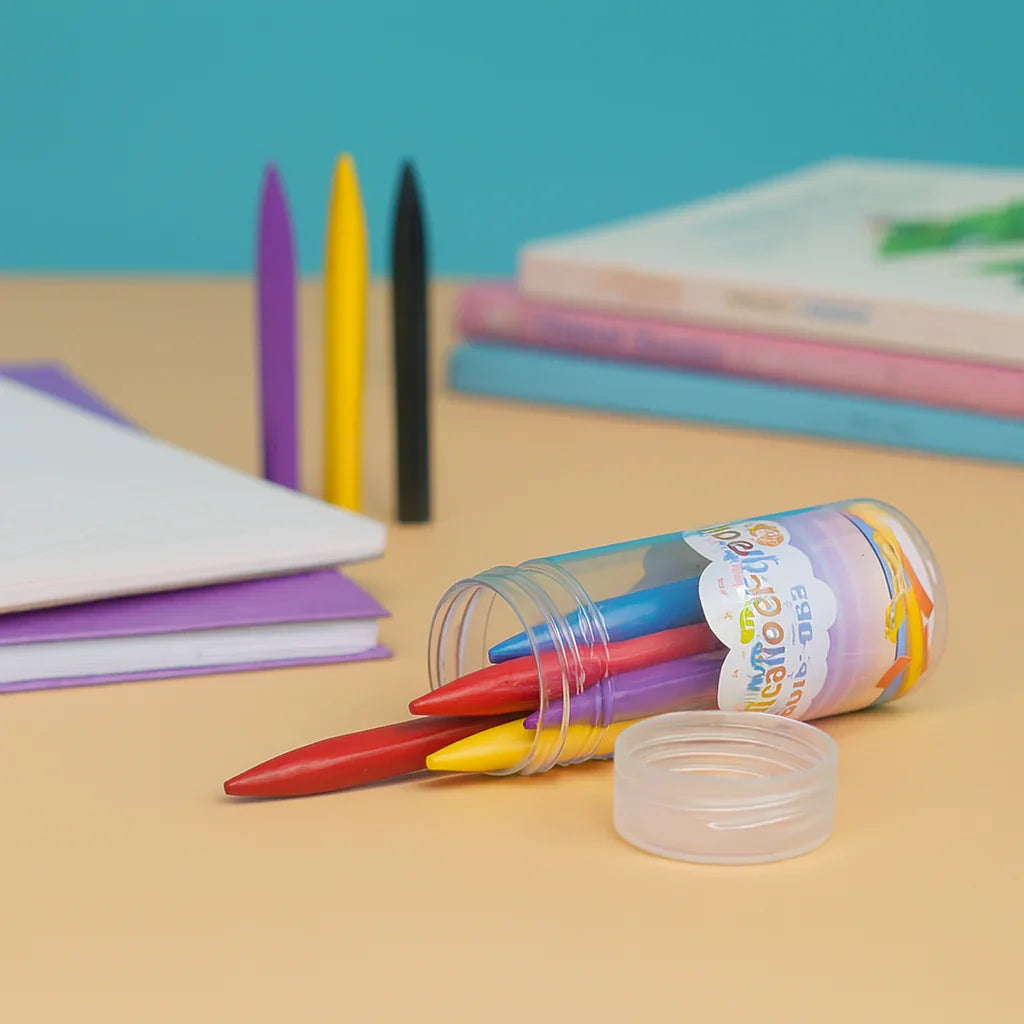 Kiwoo Plastic Crayons Box (1 Box)✏️ - KIQOO