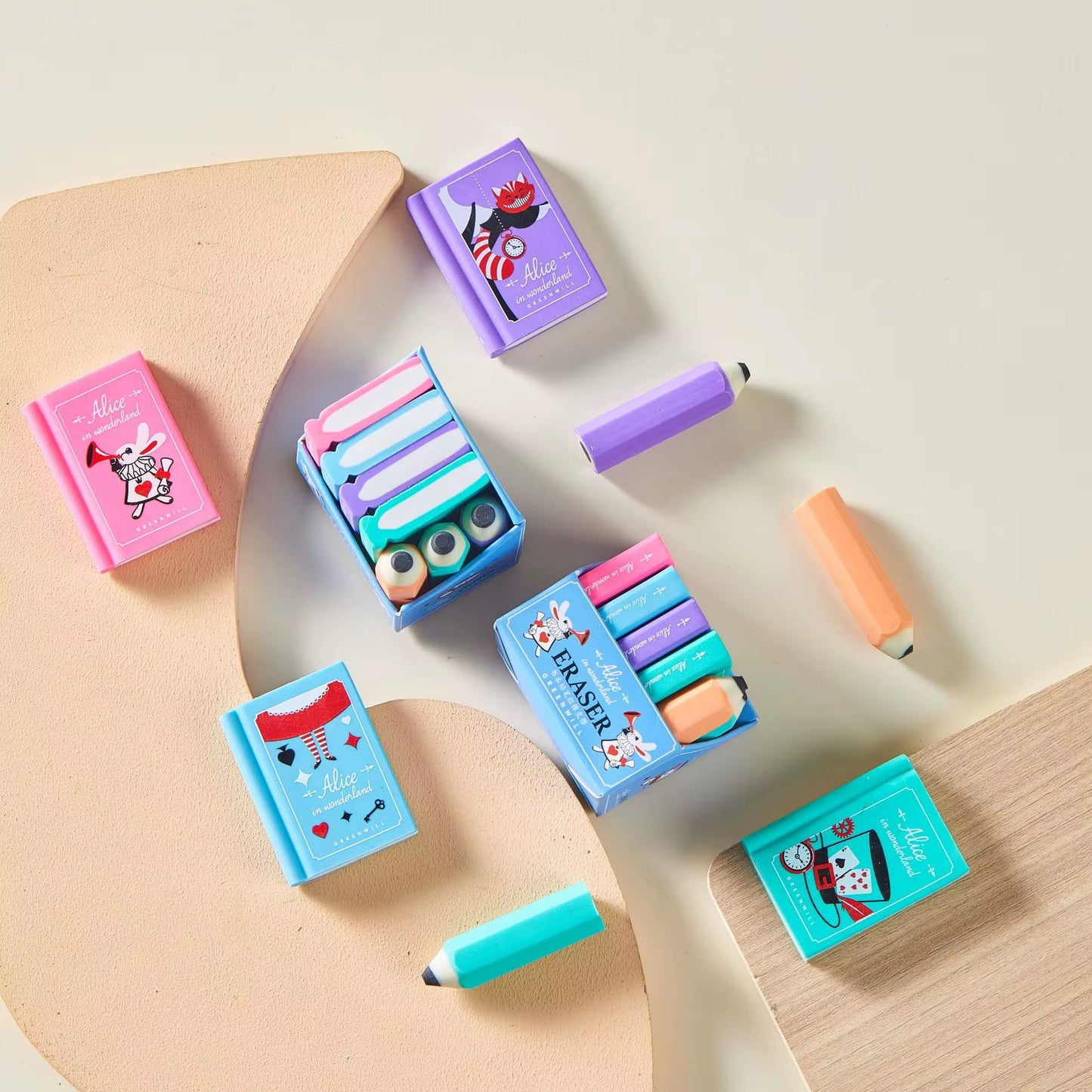 Kiwoo Book Stack Erasers 📚 - KIQOO