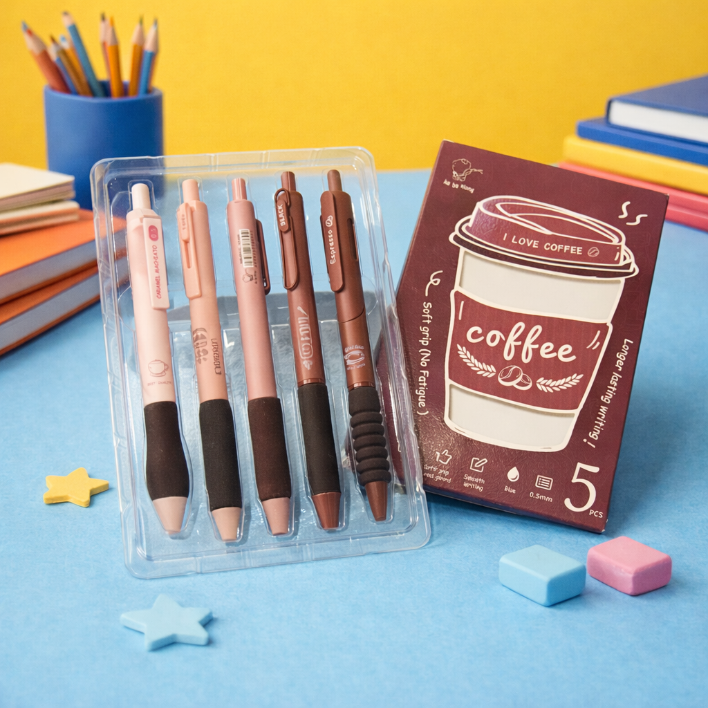 Kiwoo Coffee Vibe Pen Set ☕🖊️ - KIQOO