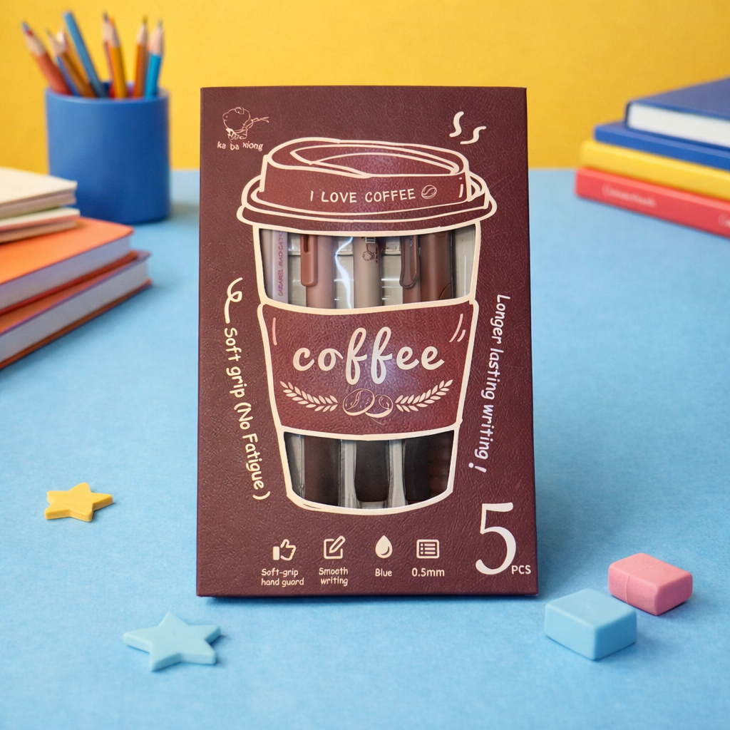 Kiwoo Coffee Vibe Pen Set ☕🖊️ - KIQOO