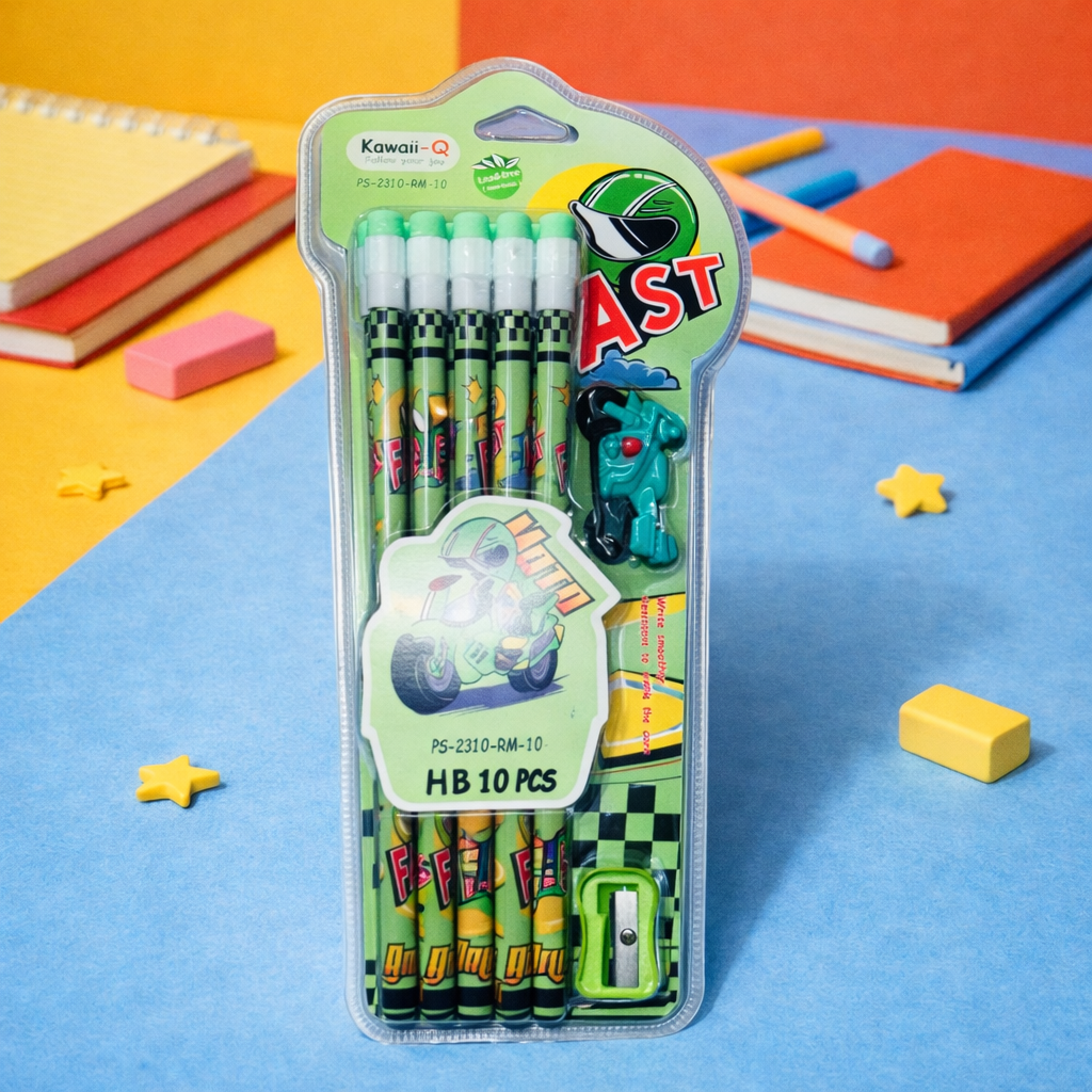 Kiwoo Speed Racer Pencil Kit 🏍️⚡ - KIQOO