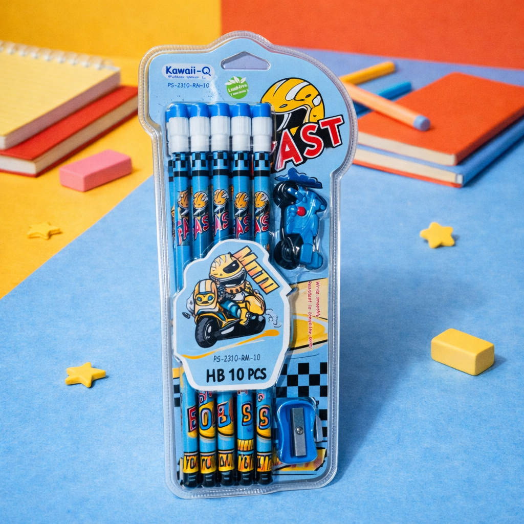 Kiwoo Speed Racer Pencil Kit 🏍️⚡ - KIQOO