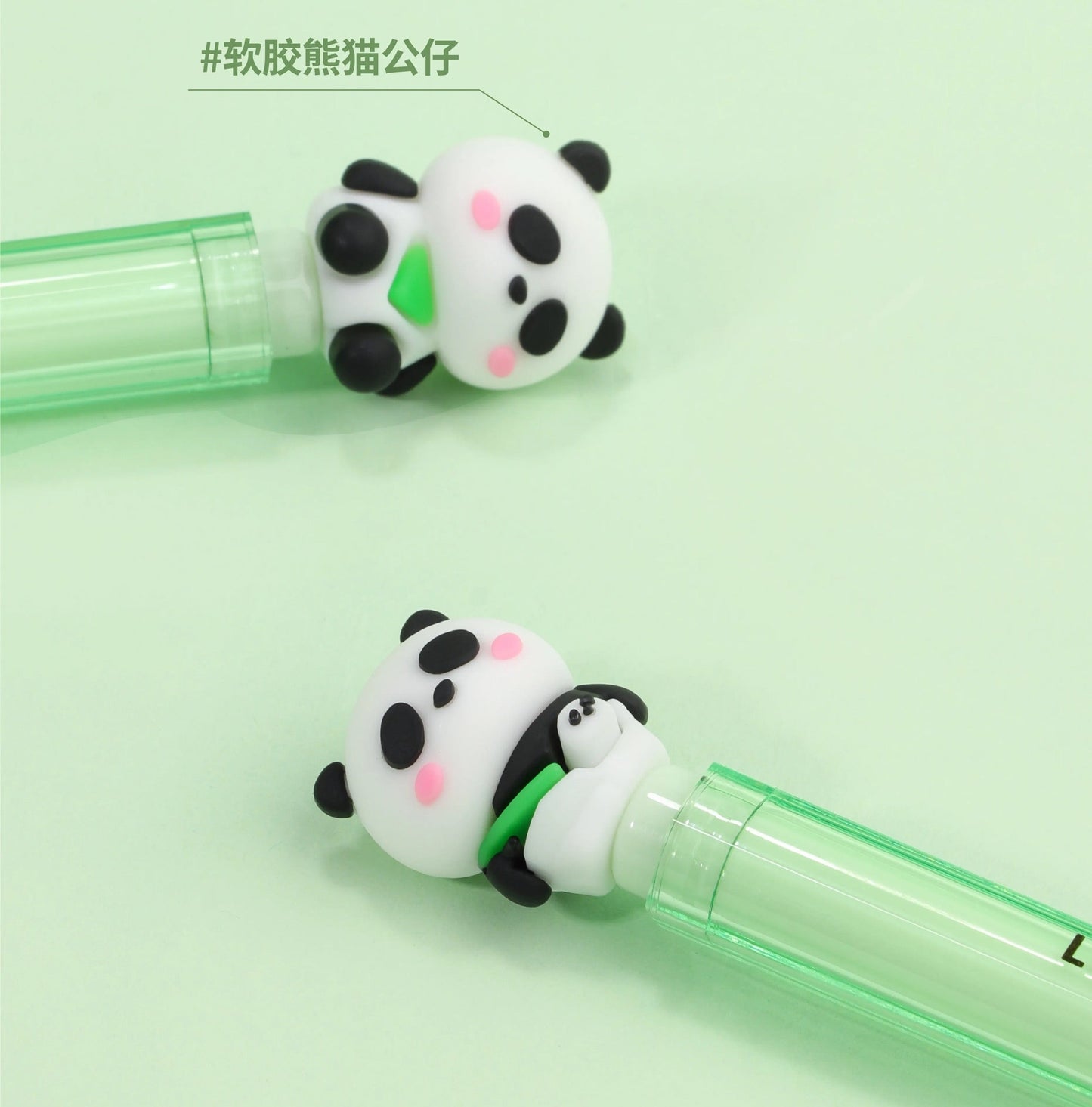 Kiwoo Lovely Panda Long Cap Gel Pen 🐼💚 - KIQOO