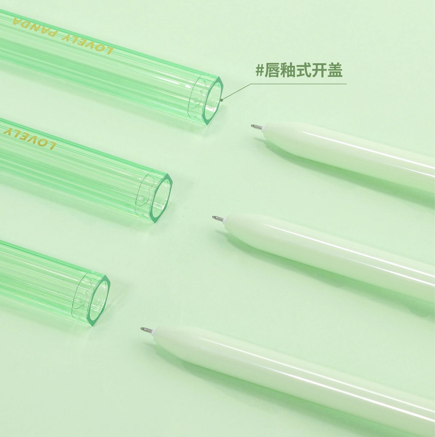Kiwoo Lovely Panda Long Cap Gel Pen 🐼💚 - KIQOO
