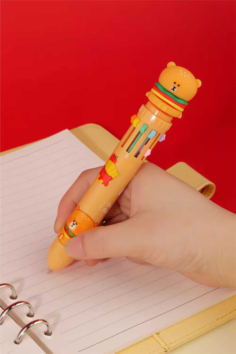 Kiwoo Fast Food Multi-Colour Ball Pen 🍔🍟🐻✨ - KIQOO