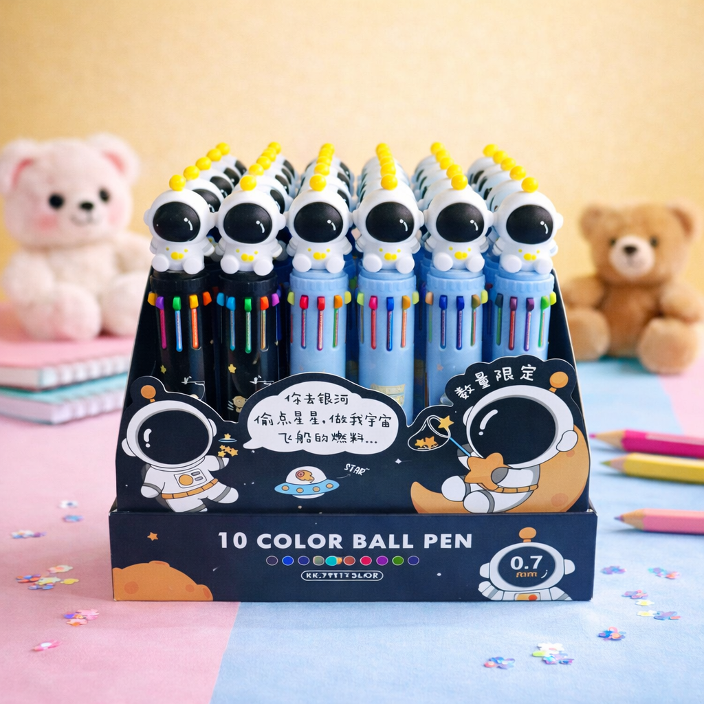 Kiwoo Astronaut Multi-Colour Click Pen 🚀🖊️ - KIQOO