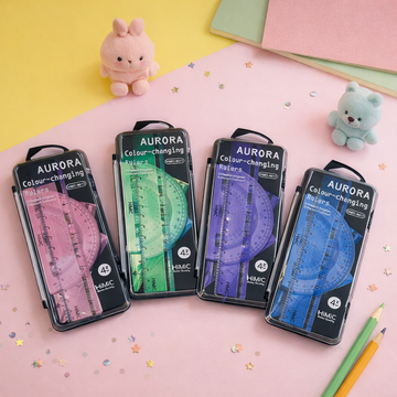 Kiwoo Aurora Crystal Colour-Changing Ruler Set 🌈✨ - KIQOO