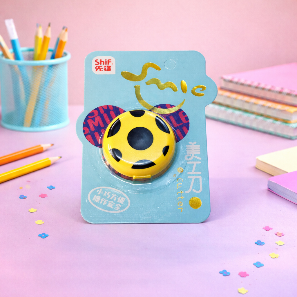 Kiwoo SmileSnap Mini Paper Cutter ✂️😊 (Assorted) - KIQOO