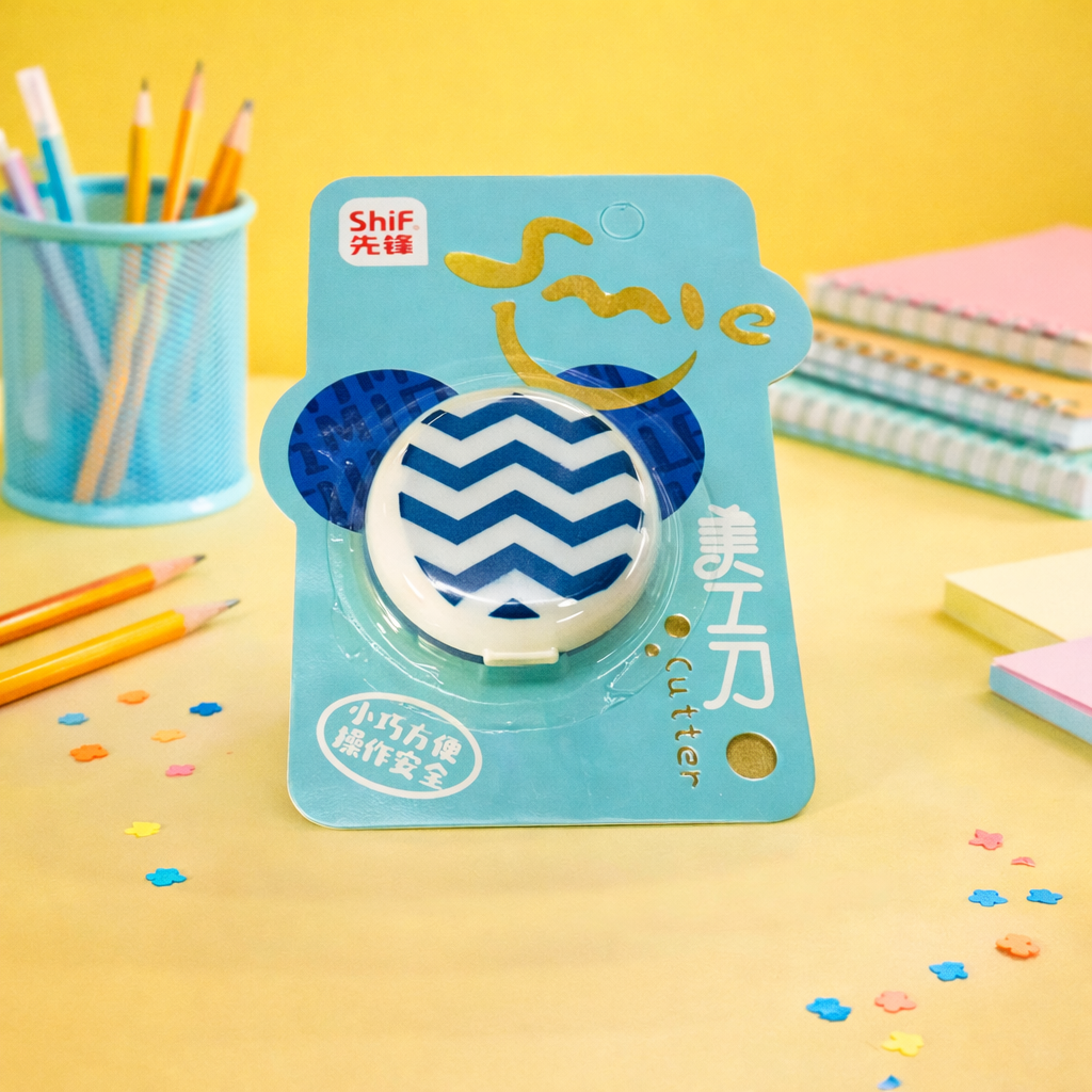 Kiwoo SmileSnap Mini Paper Cutter ✂️😊 (Assorted) - KIQOO