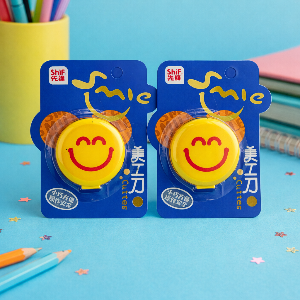 Kiwoo SmileSnap Mini Paper Cutter ✂️😊 (Assorted) - KIQOO
