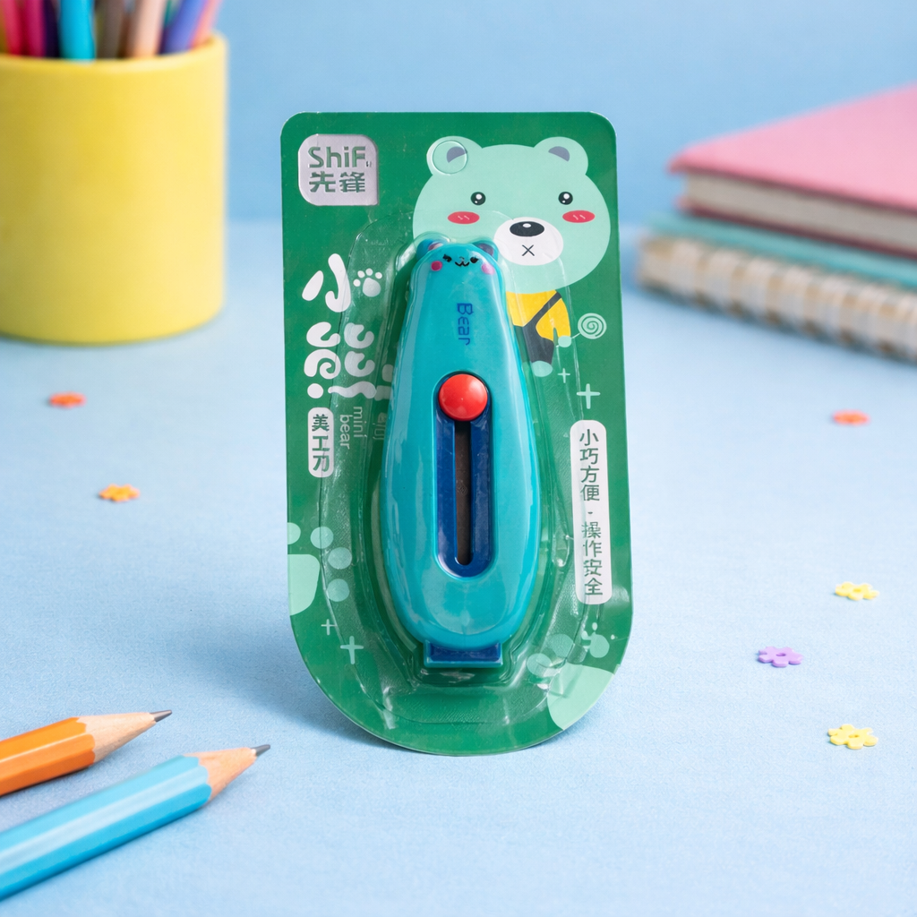 Kiwoo BearBuddy Mini Safety Paper Cutter 🐻✂️ - KIQOO