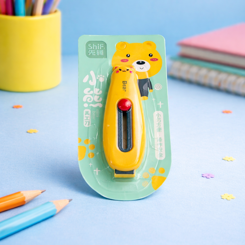 Kiwoo BearBuddy Mini Safety Paper Cutter 🐻✂️ - KIQOO