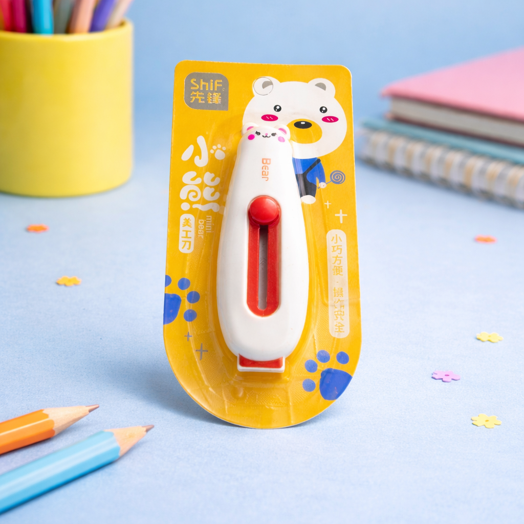 Kiwoo BearBuddy Mini Safety Paper Cutter 🐻✂️ - KIQOO