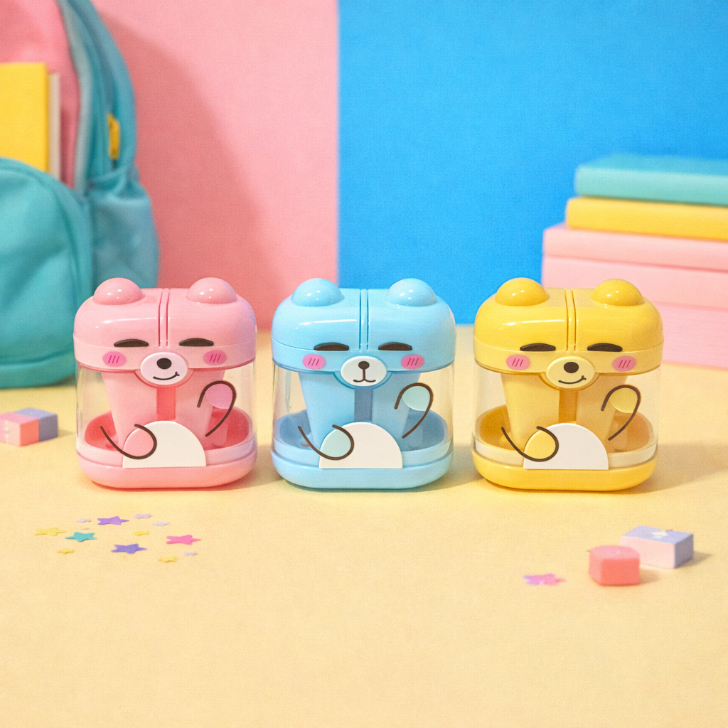 Kiwoo Buddy Double Blade Sharpener 🐻✏️ - KIQOO