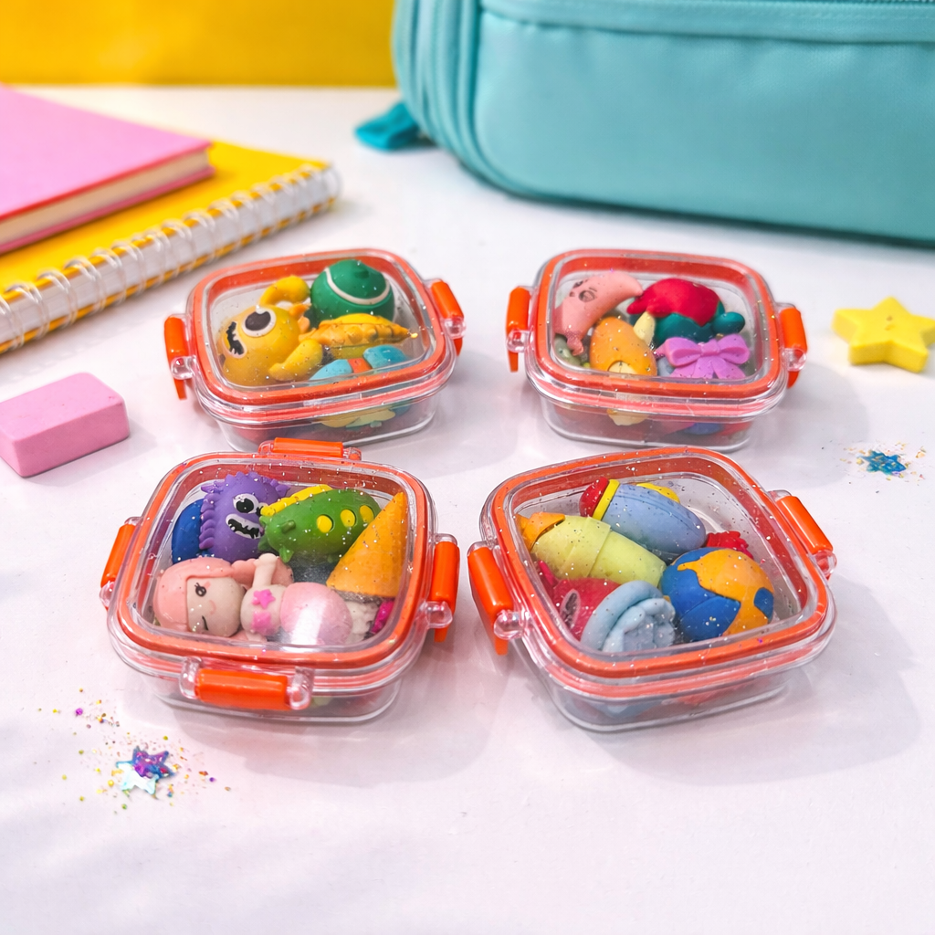 Kiwoo Orange Surprise Tiffin Erasers 🎁✨(Assorted) - KIQOO