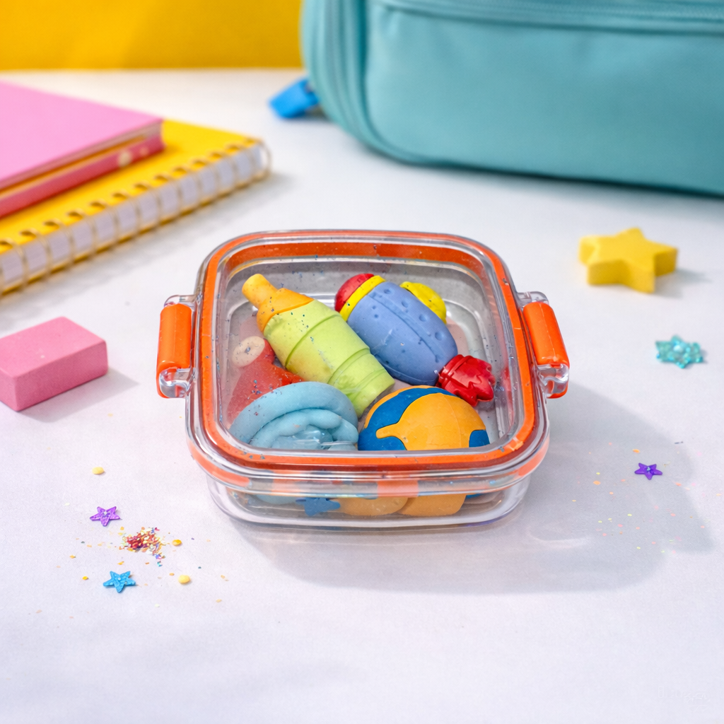 Kiwoo Orange Surprise Tiffin Erasers 🎁✨(Assorted) - KIQOO