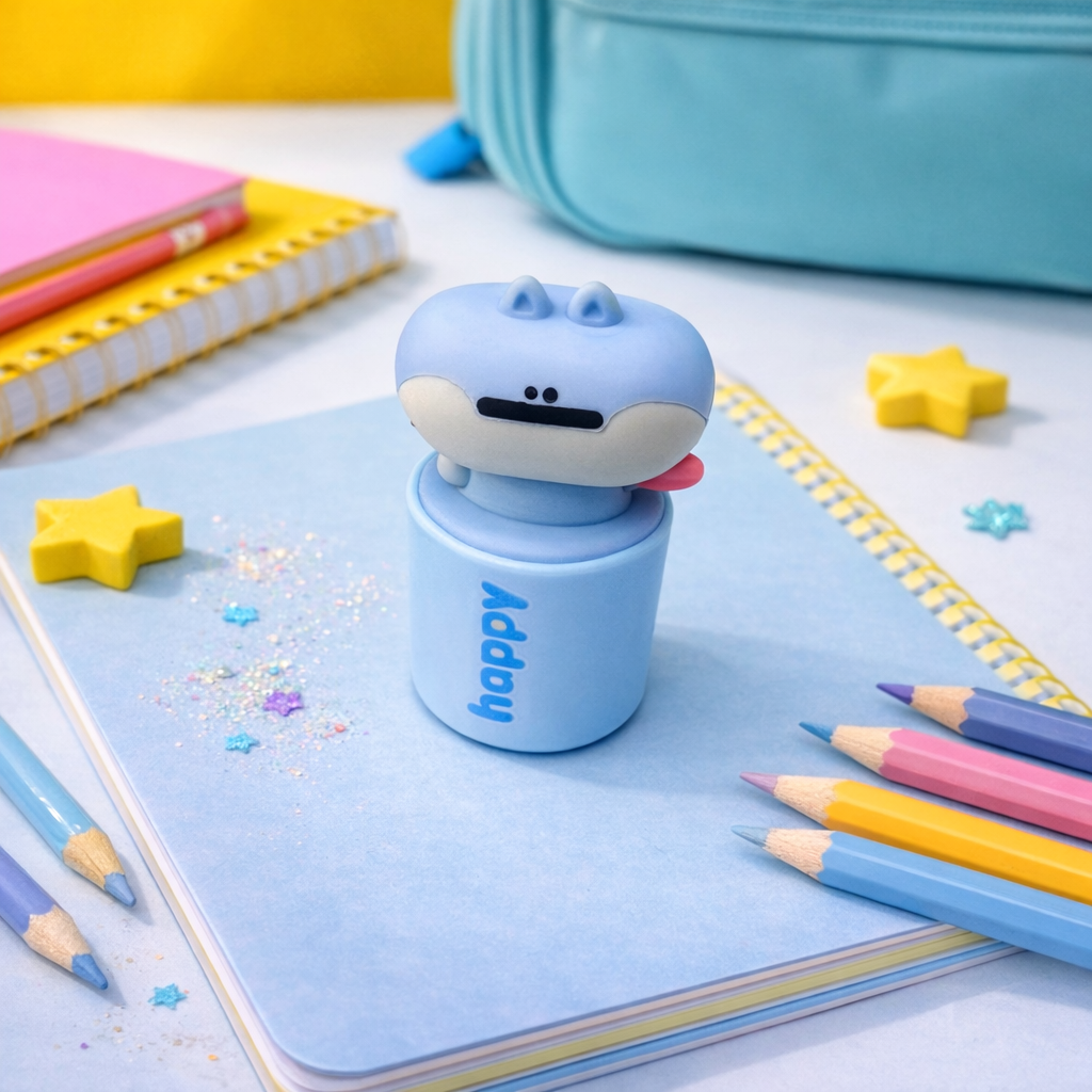 Kiwoo Shiba Inu Buddy Sharpener & Erasers 🦛💛 - KIQOO