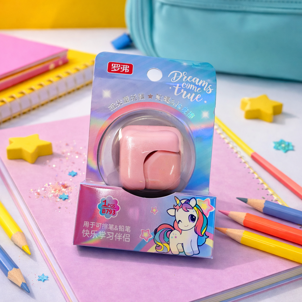 Kiwoo Magic Spin Cube Eraser ✨🌀 - KIQOO