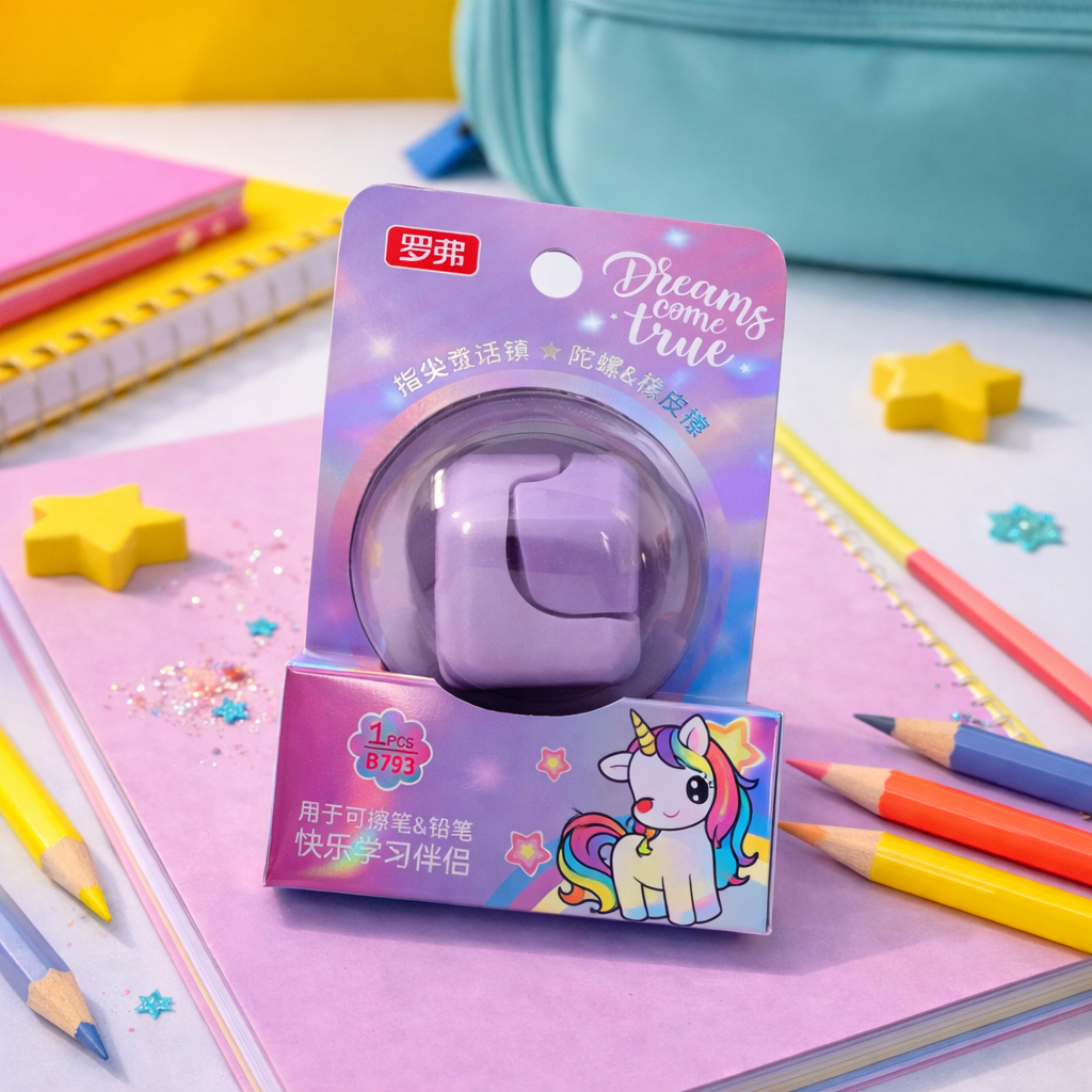 Kiwoo Magic Spin Cube Eraser ✨🌀 - KIQOO