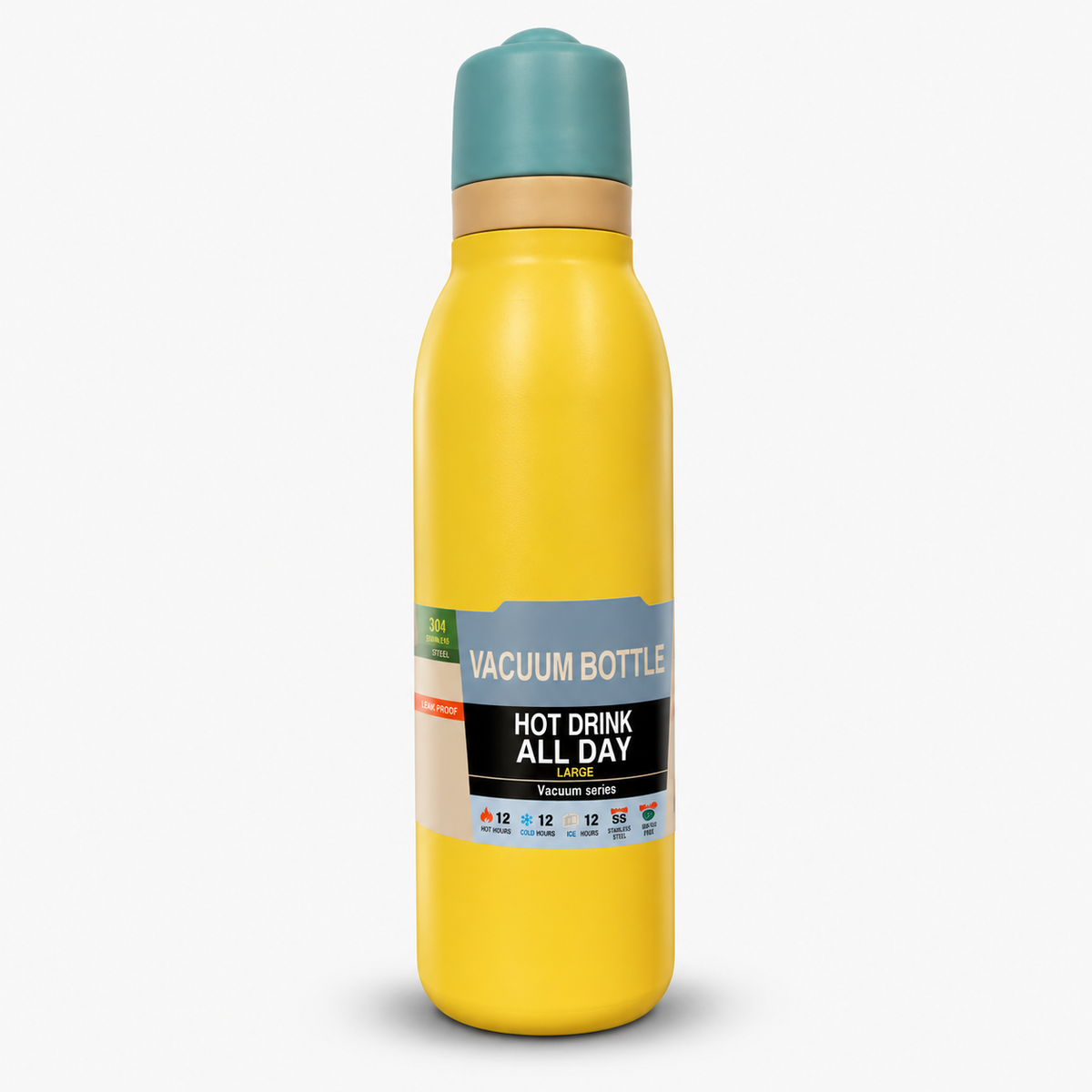 KIWOO Hydro Max Vacuum Insulated Bottle (Yellow)