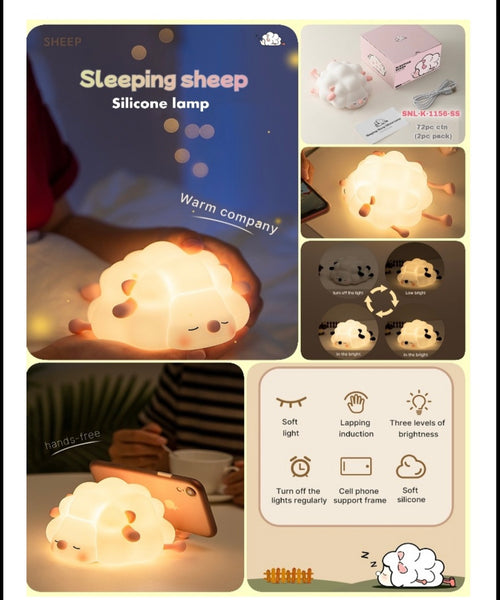 Kiwoo Cute Sheep Night Silicone Lamp