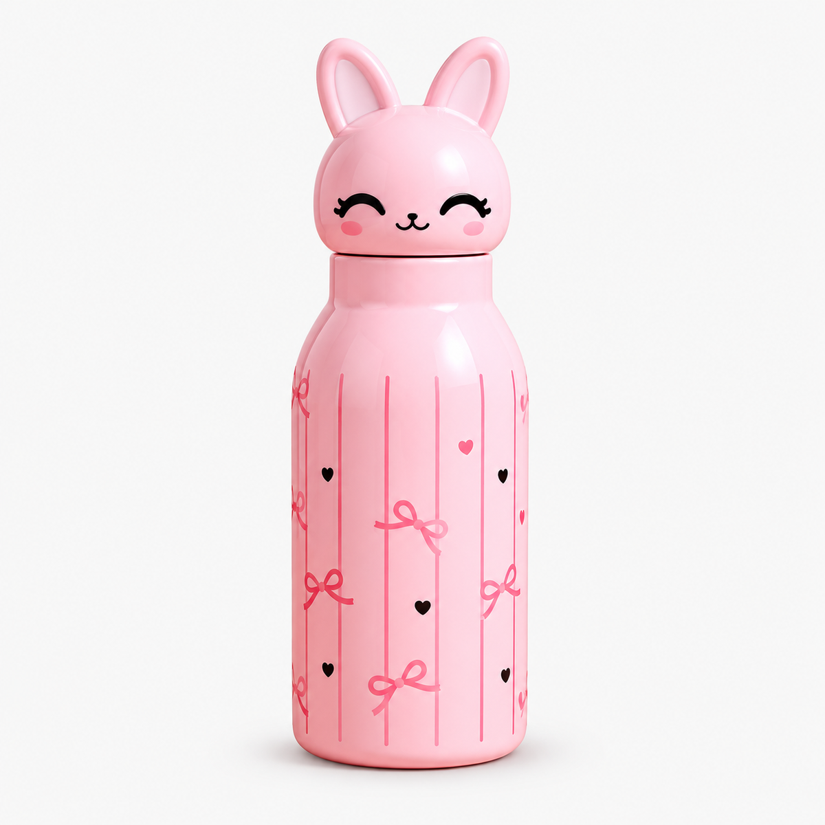 Kiwoo Kitty Pink Animal Water Bottle