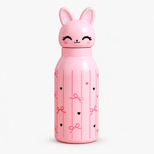 Kiwoo Kitty Pink Animal Water Bottle