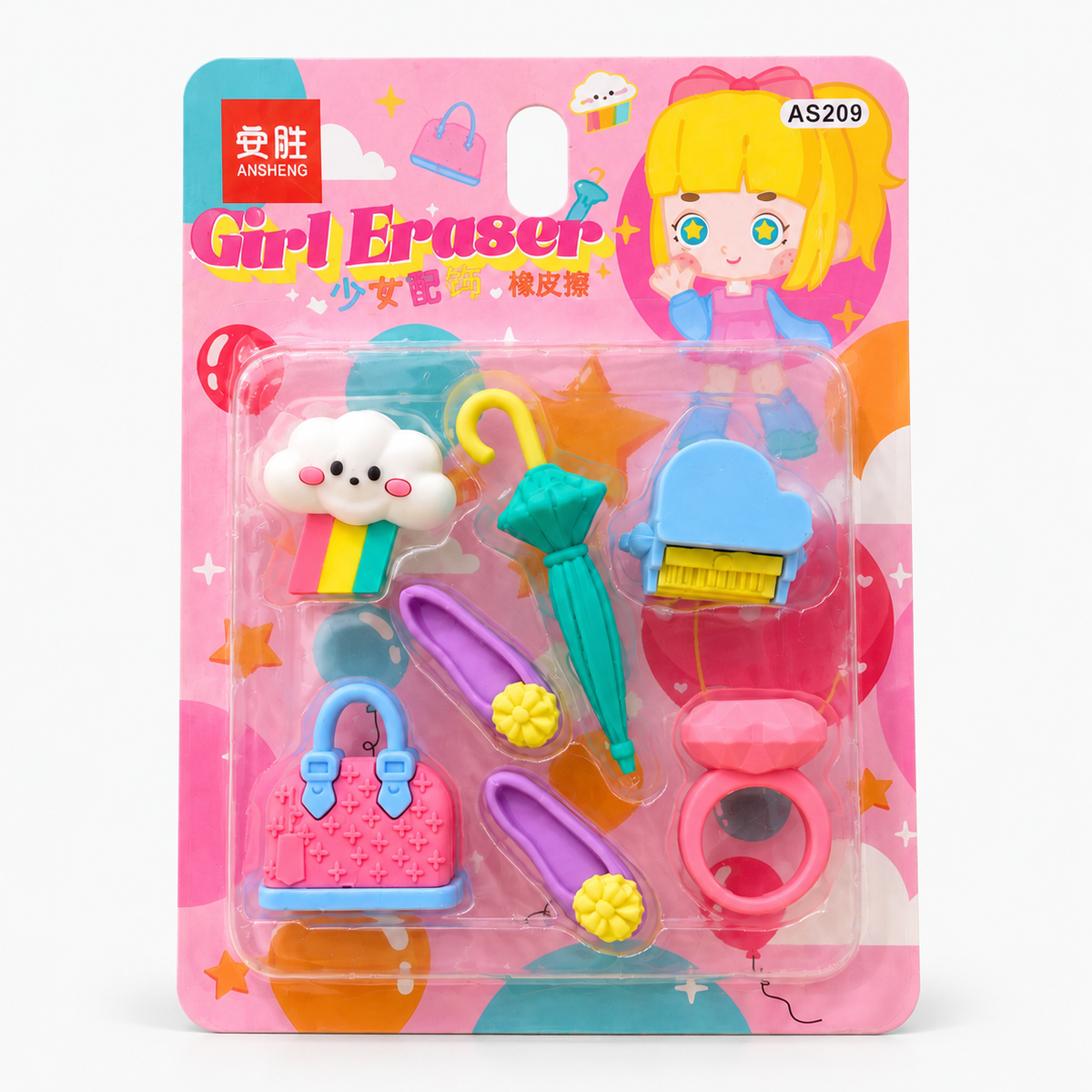 Kiwoo Dream Girl Eraser Pack