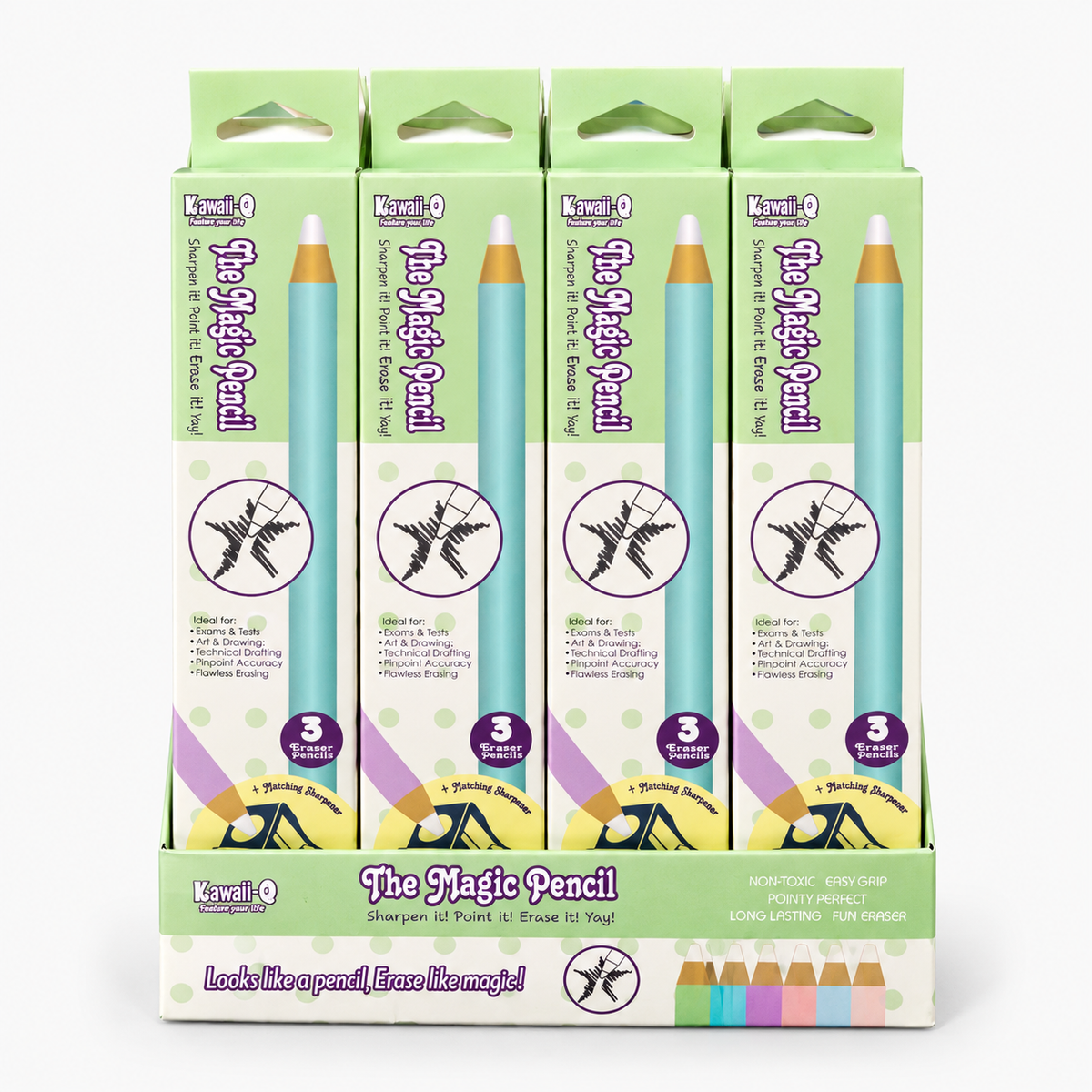 Kiwoo Magic Eraser Pencil (3pc pack)