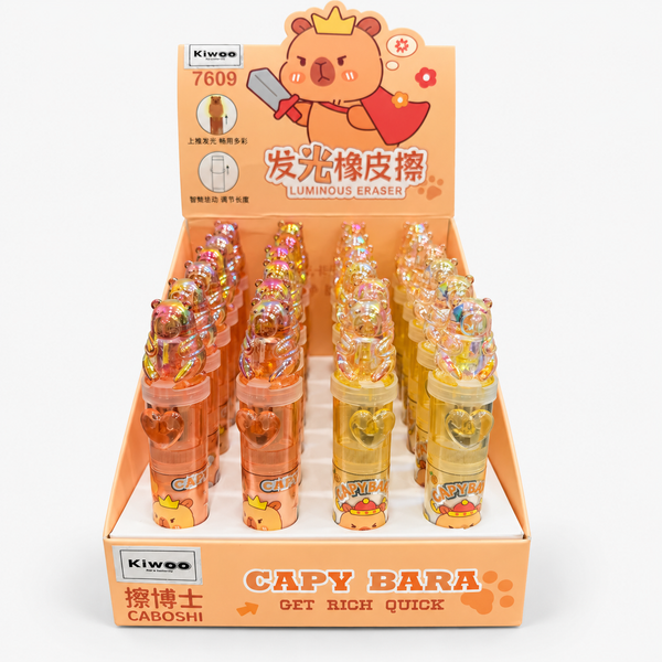 Kiwoo Capybara Push Eraser With Lights