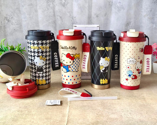 KIWOO Hello Kitty Coffee Sipper Steel Tumbler