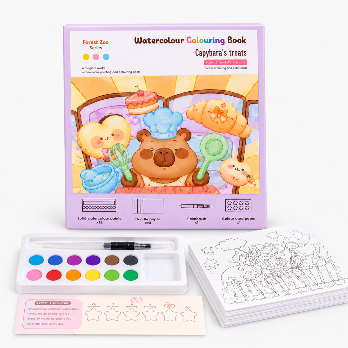 Kiwoo Colouring Book With Paints